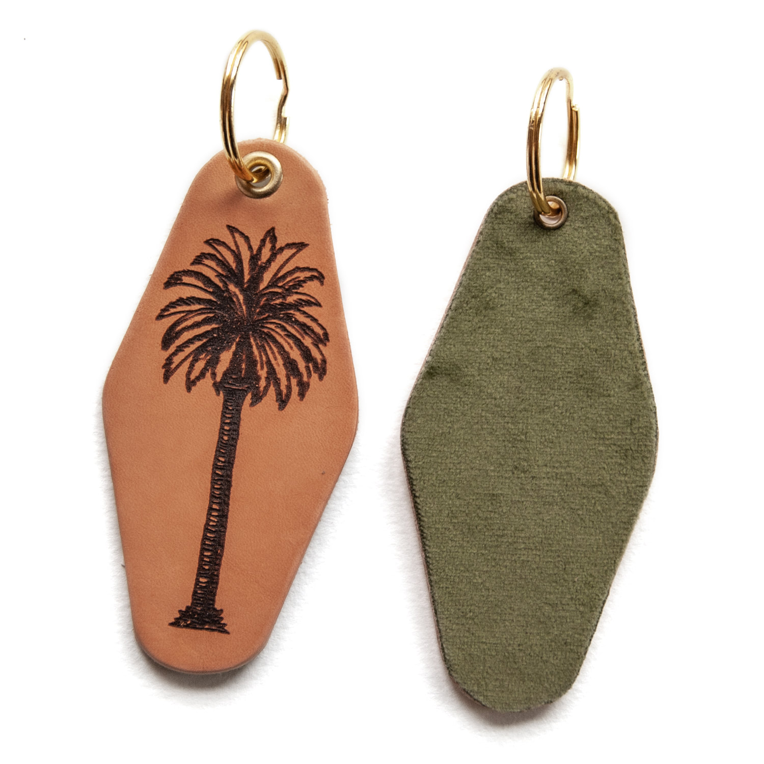 Puzzled Sparkling Charms Island Palm Tree Keychain, Adult Unisex, Brown